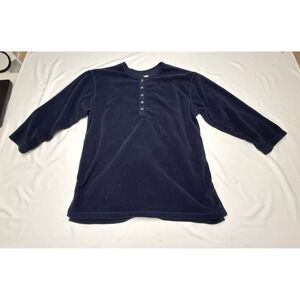 VTG Woolrich‎ Henley Polartec Fleece Pullover Outdoor Classic Navy M